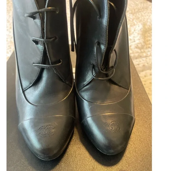 CHANEL Black Ankle Boots - Picture 2 of 11
